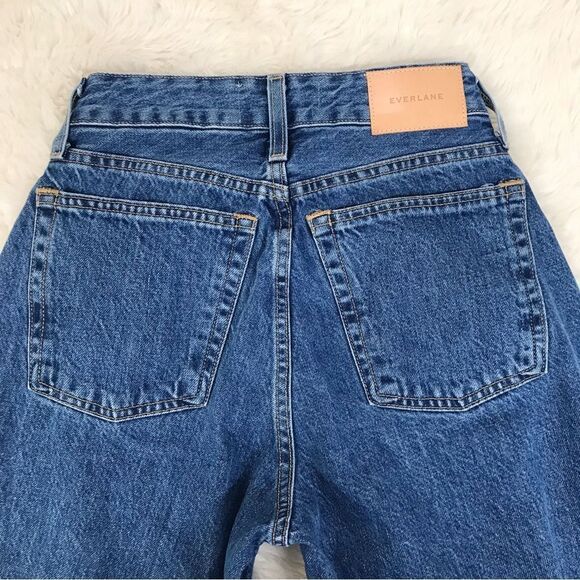 New EVERLANE The Curvy 90s Cheeky Straight Jean Button Fly Organic Cotton Sz 25 - Picture 11 of 12